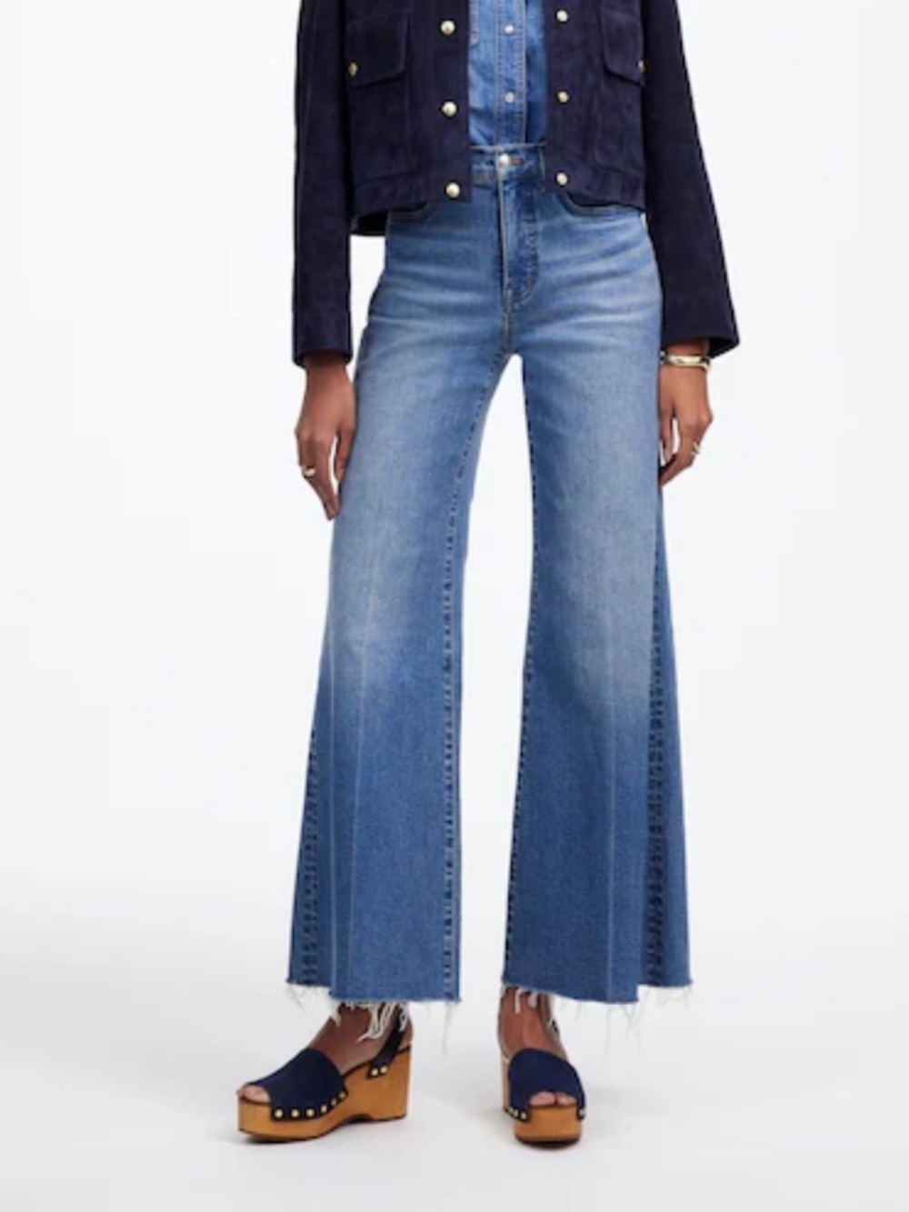 Madewell Flared Wide-Leg Crop Jeans